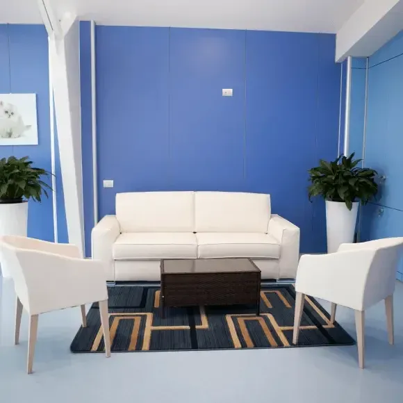 La sala d'accoglienza della Fondazione Clotilde a Cicciano